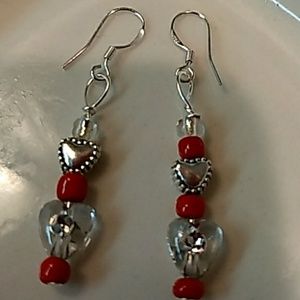 Valentine's Red Heart earrings